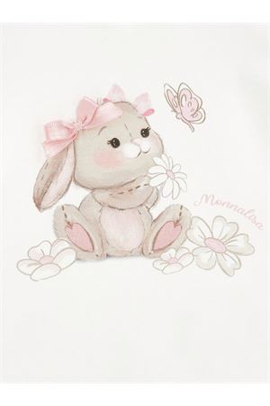 t-shirt in cotone bianco MONNALISA KIDS | 39G60870020001